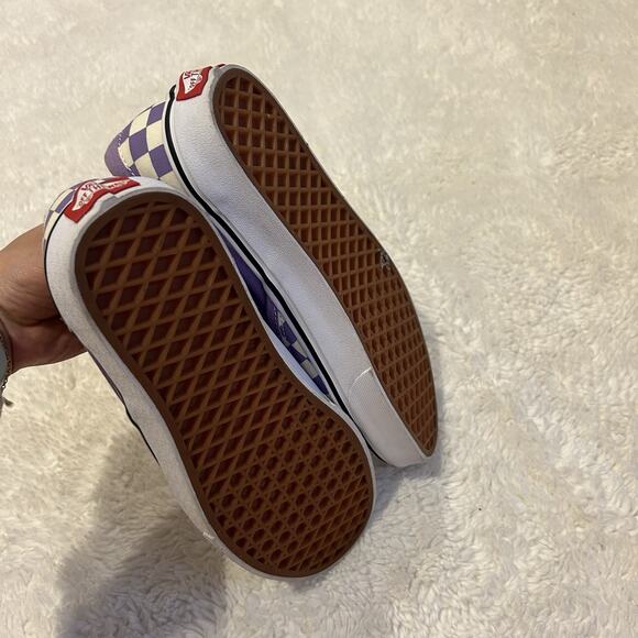 Vans Classic Slip On Checkerboard Women's 8 Men's 6.5 In Purple Skater Grunge - Picture 5 of 6